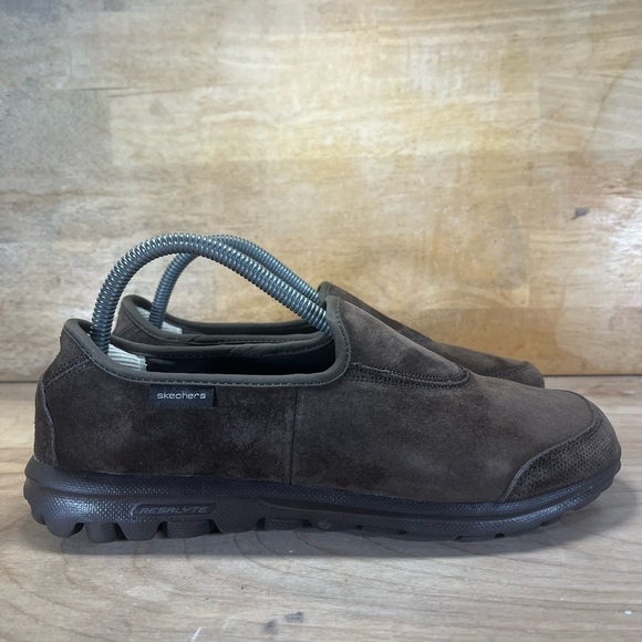 Skechers Shoes - Skechers GOWalk SUEDE Womens Size 9 Slip On Loafers Shoes Chocolate Brown 13766